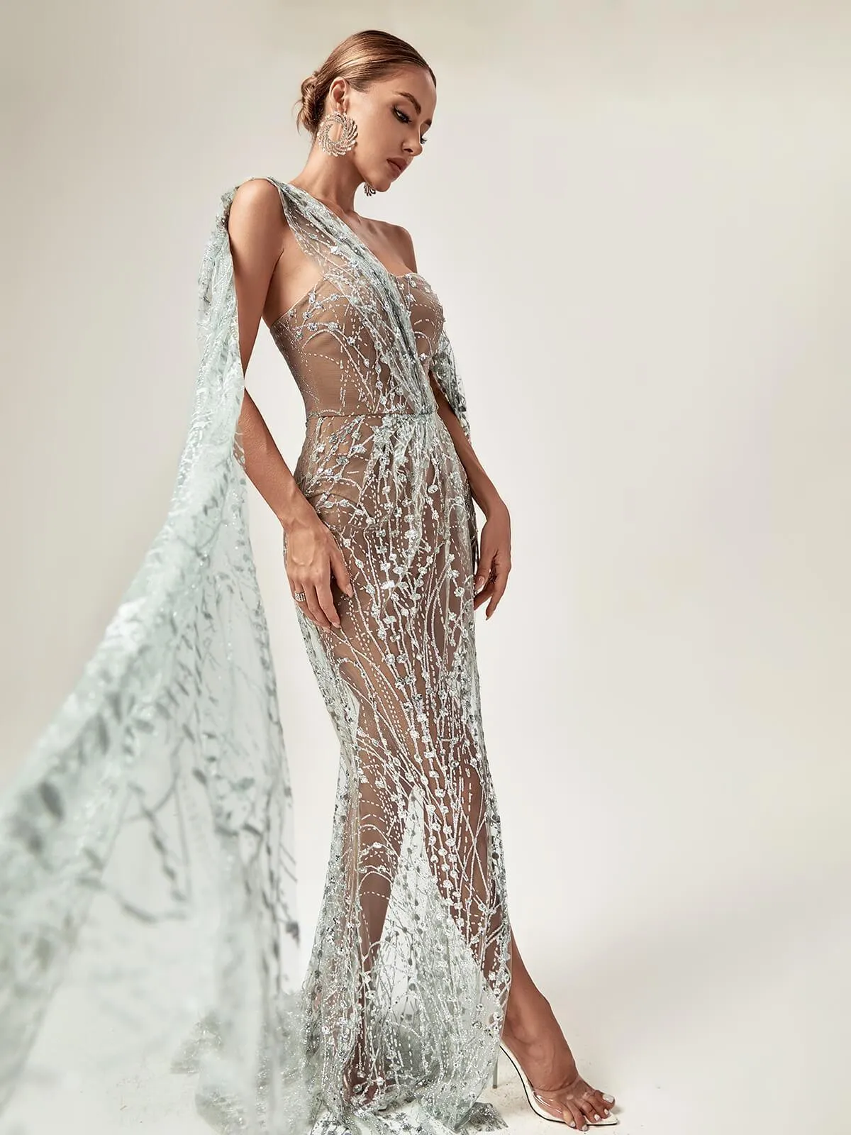 Bailee Split Sequin Maxi Dress sold by Mew Mews product image thumbnail 4