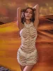 Kalila Halterneck Pearl Mini Dress sold by Mew Mews