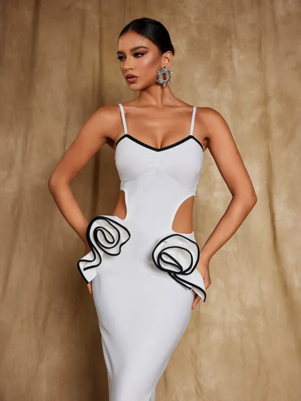 Arroyo Spaghetti Flower Cutout Bandage Dress sold by Mew Mews