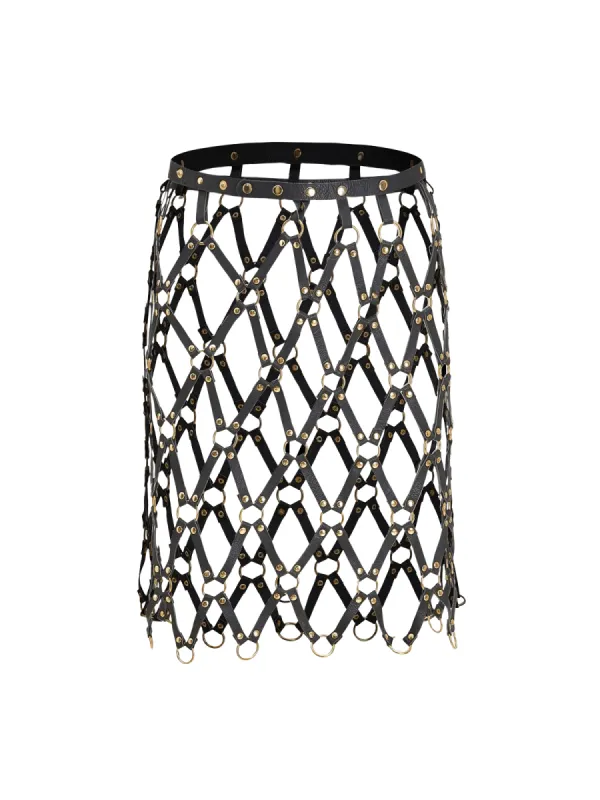 Frederick Rivet Hollow Leather Belt sold by Mew Mews