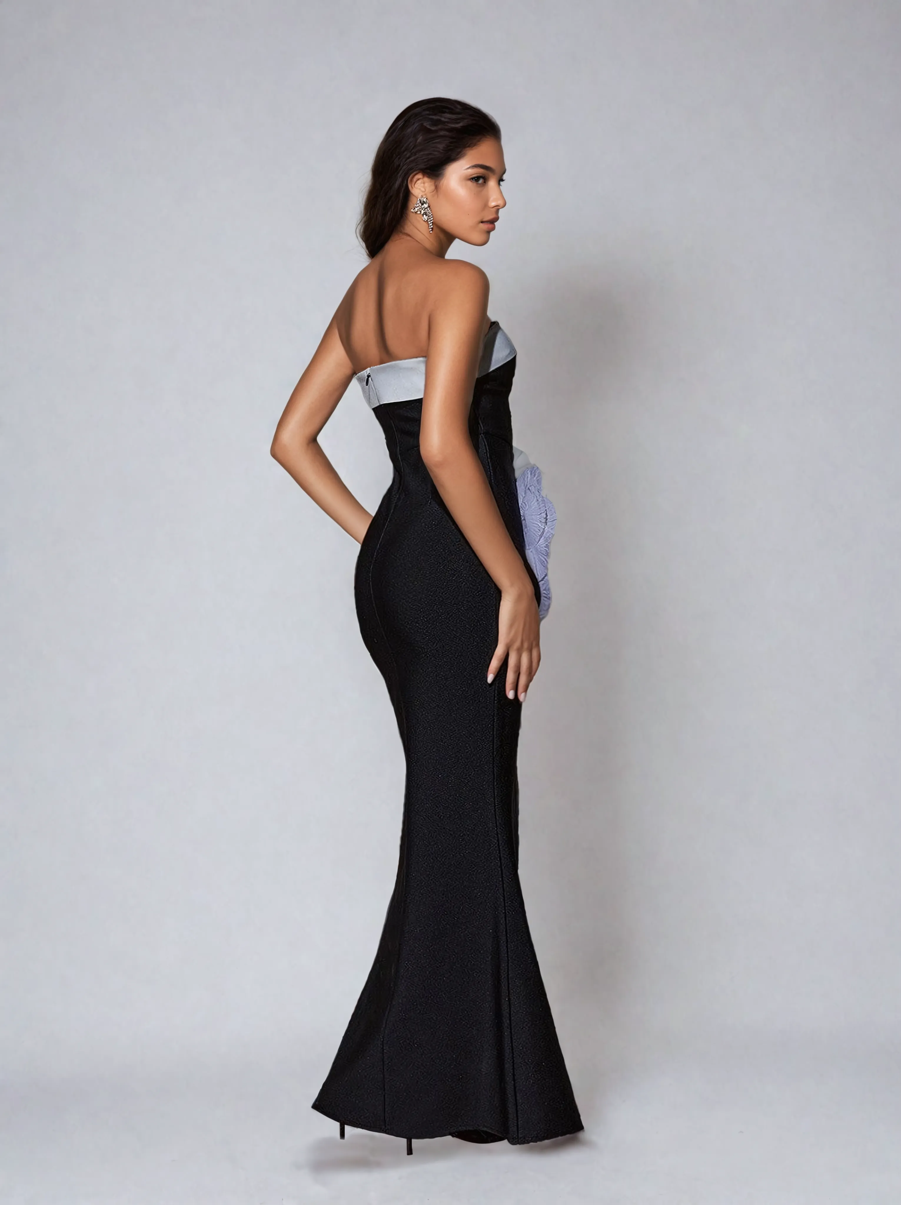 Carol Flower Embellished Bandage Maxi Dress sold by Mew Mews product image thumbnail 3