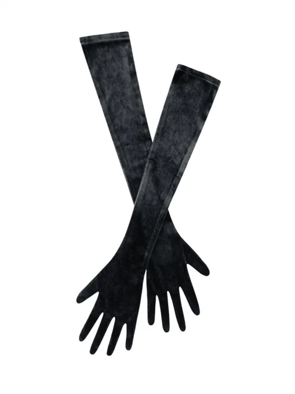 Velvet Gloves In Black sold by Mew Mews