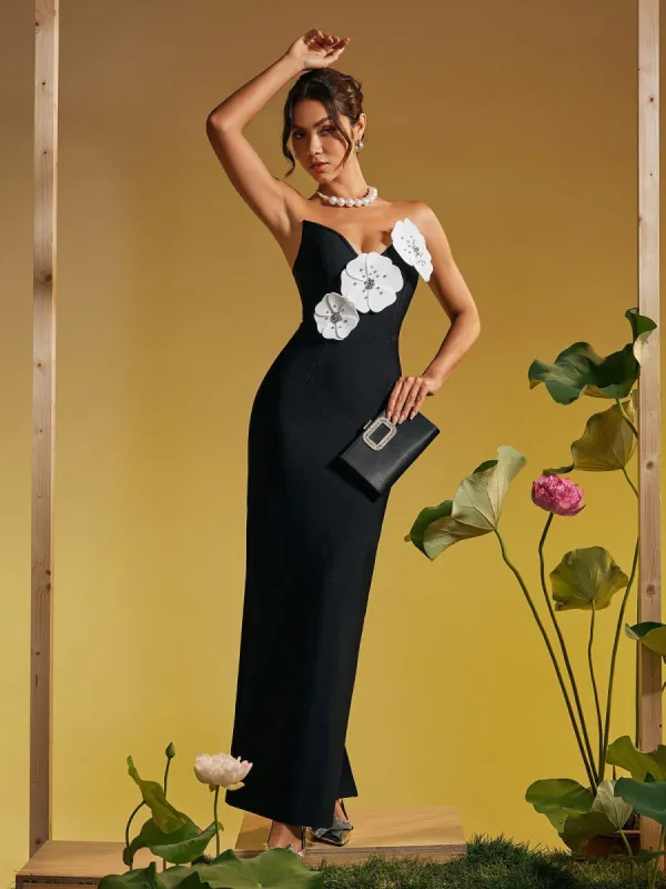 Jireh Flower Bandage Dress With Gloves sold by Mew Mews
