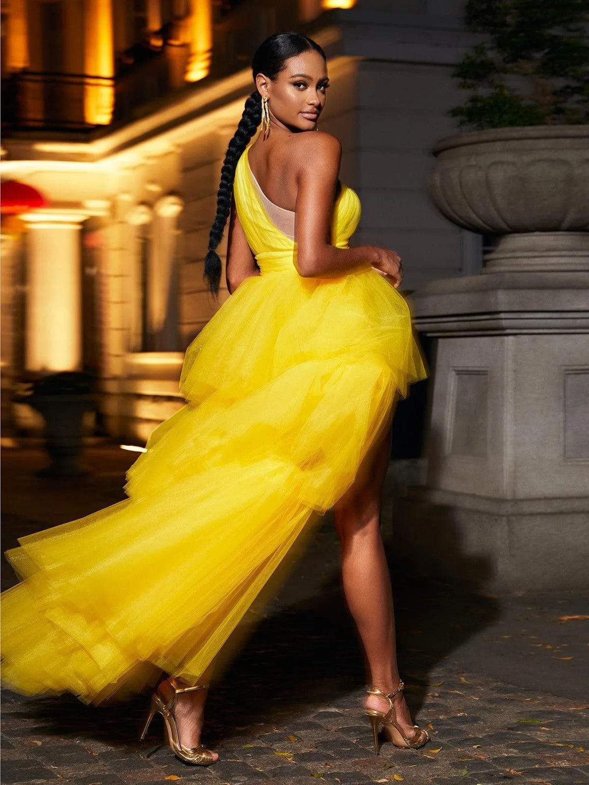 Essie One Shoulder Tulle Maxi Dress sold by Mew Mews product image thumbnail 3