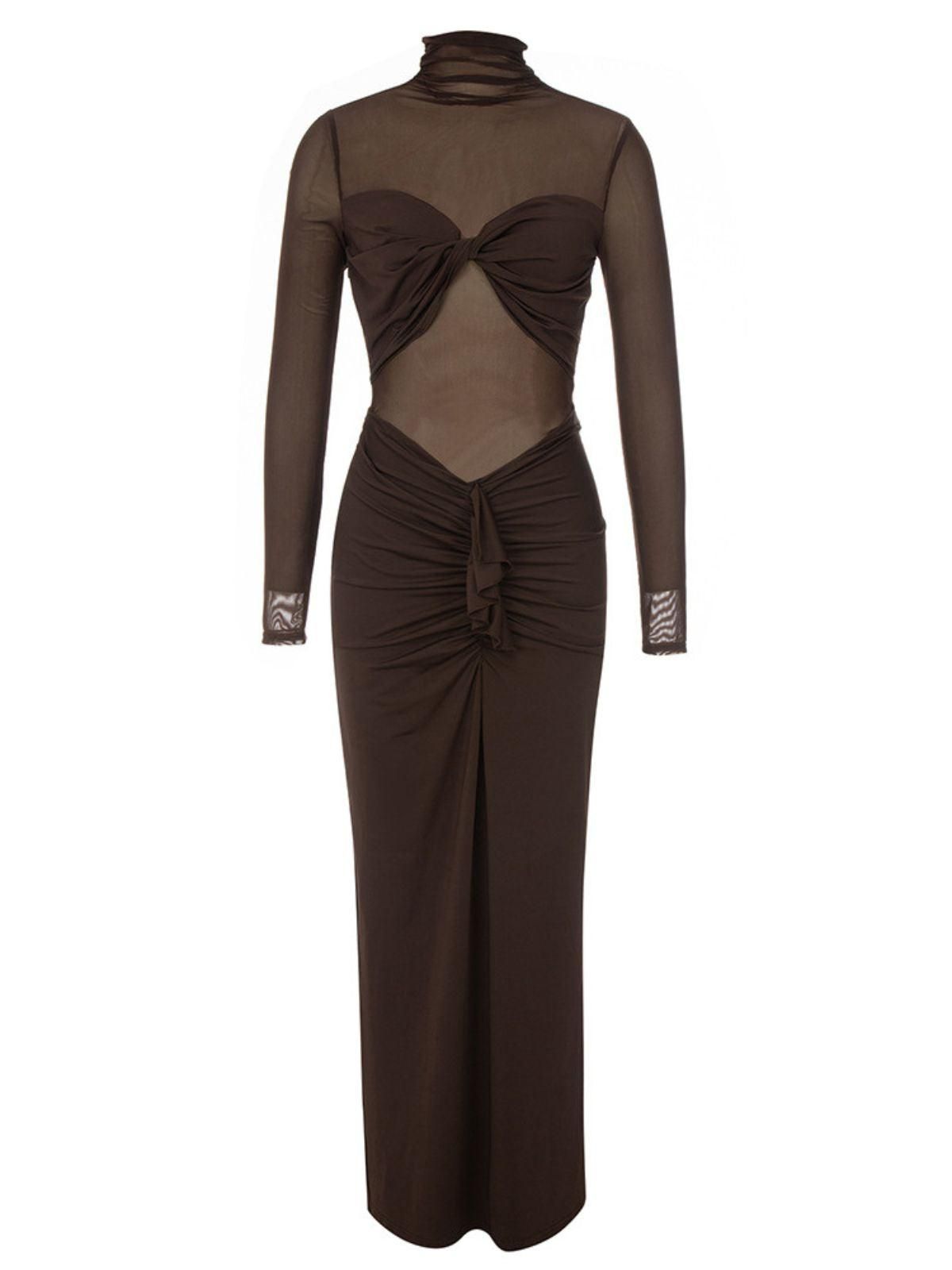 Deia Long Sleeve Mesh Maxi Dress sold by Mew Mews product image thumbnail 7