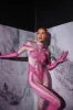 Fabian Rhinestone Printed Gloves Jumpsuit sold by Mew Mews