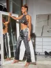 Anona Denim Pants In Black sold by Mew Mews