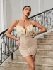 Easton Strapless Feather Pearl Mini Dress sold by Mew Mews