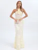 Aedin Halterneck Flower Maxi Dress sold by Mew Mews