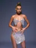 Marlowe Chainmail Skirt In Silver sold by Mew Mews