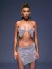 Marlowe Chainmail Skirt In Silver sold by Mew Mews