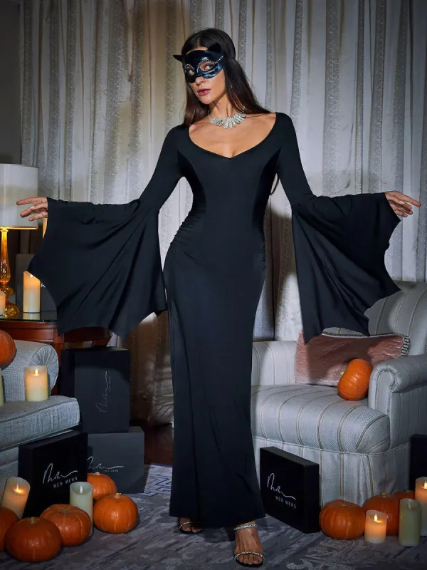 Mavis Bat Wing Sleeve Maxi Dress made by Mew Mews