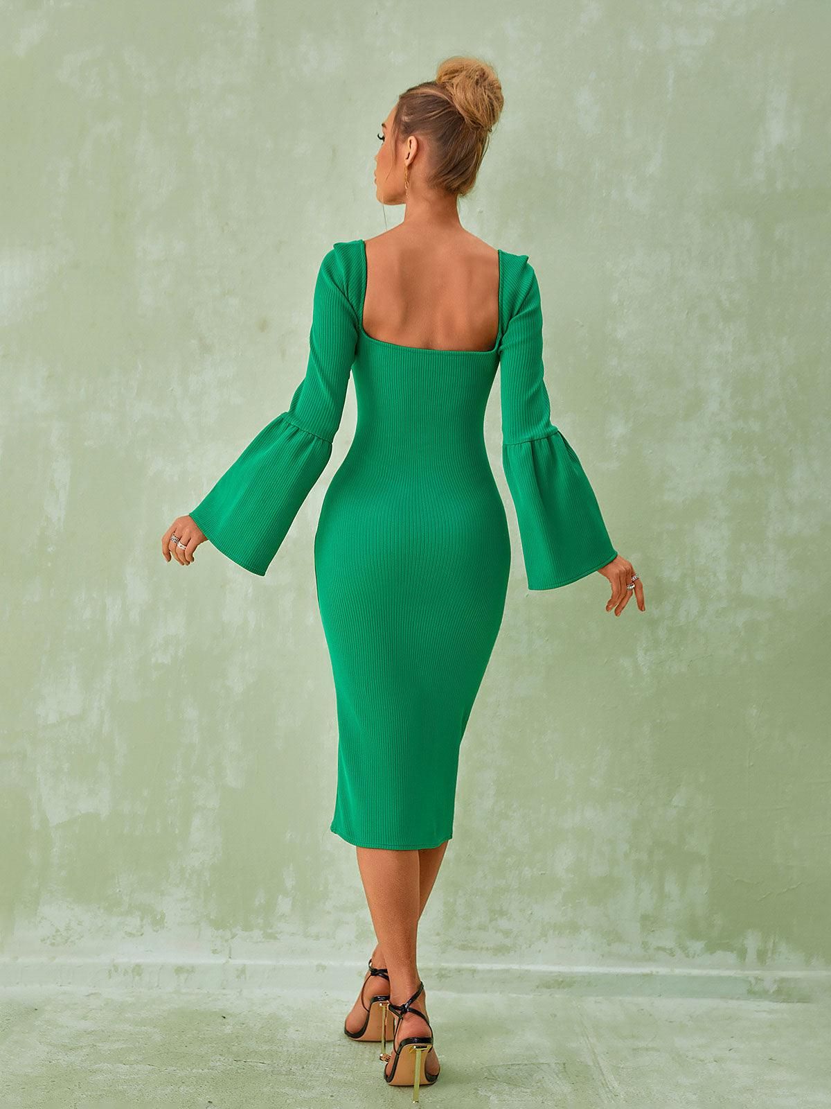 Morven Long Sleeve Bandage Midi Dress sold by Mew Mews product image thumbnail 6