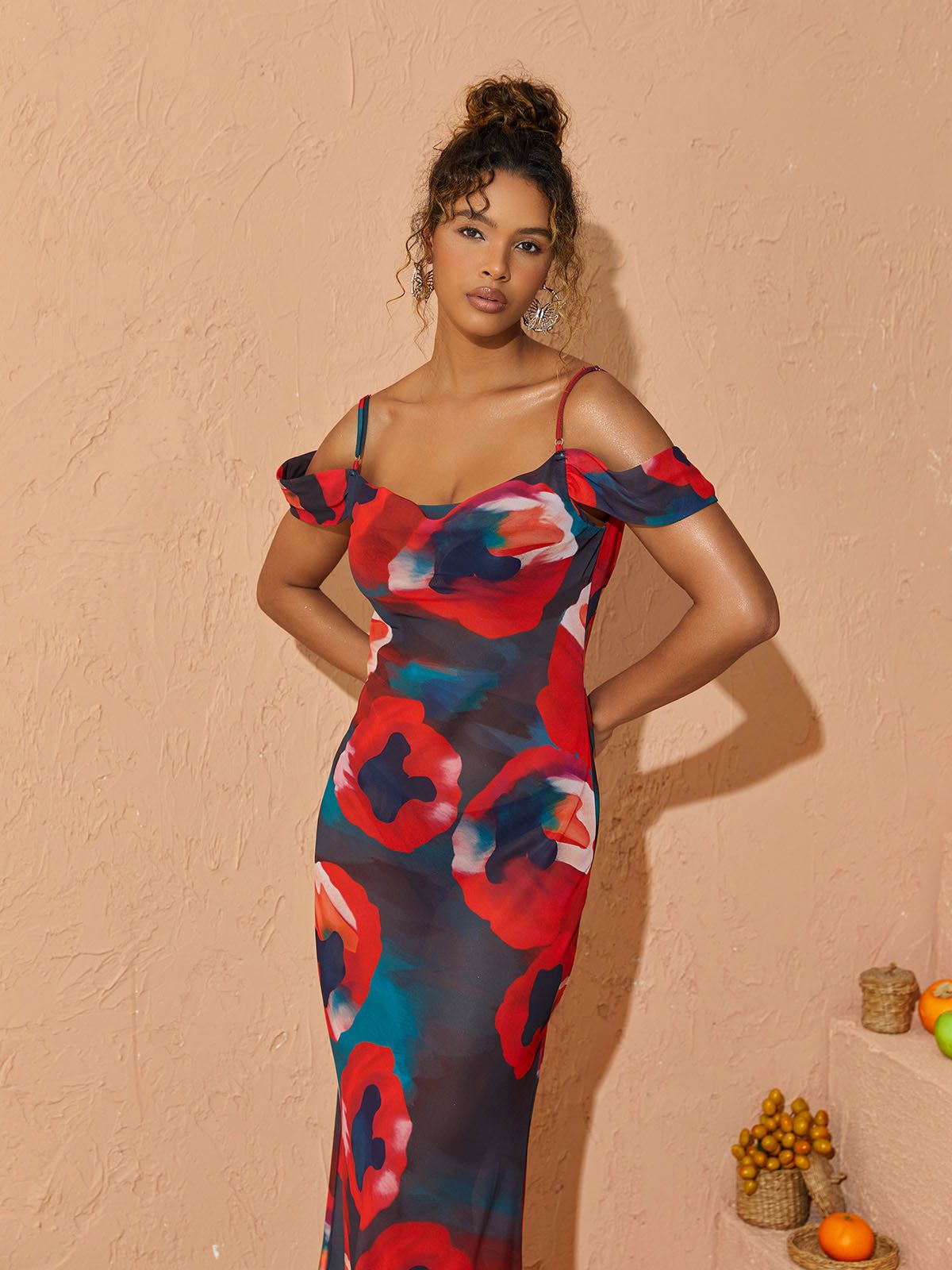 Yori Spaghetti Printed Maxi Dress sold by Mew Mews product image thumbnail 3