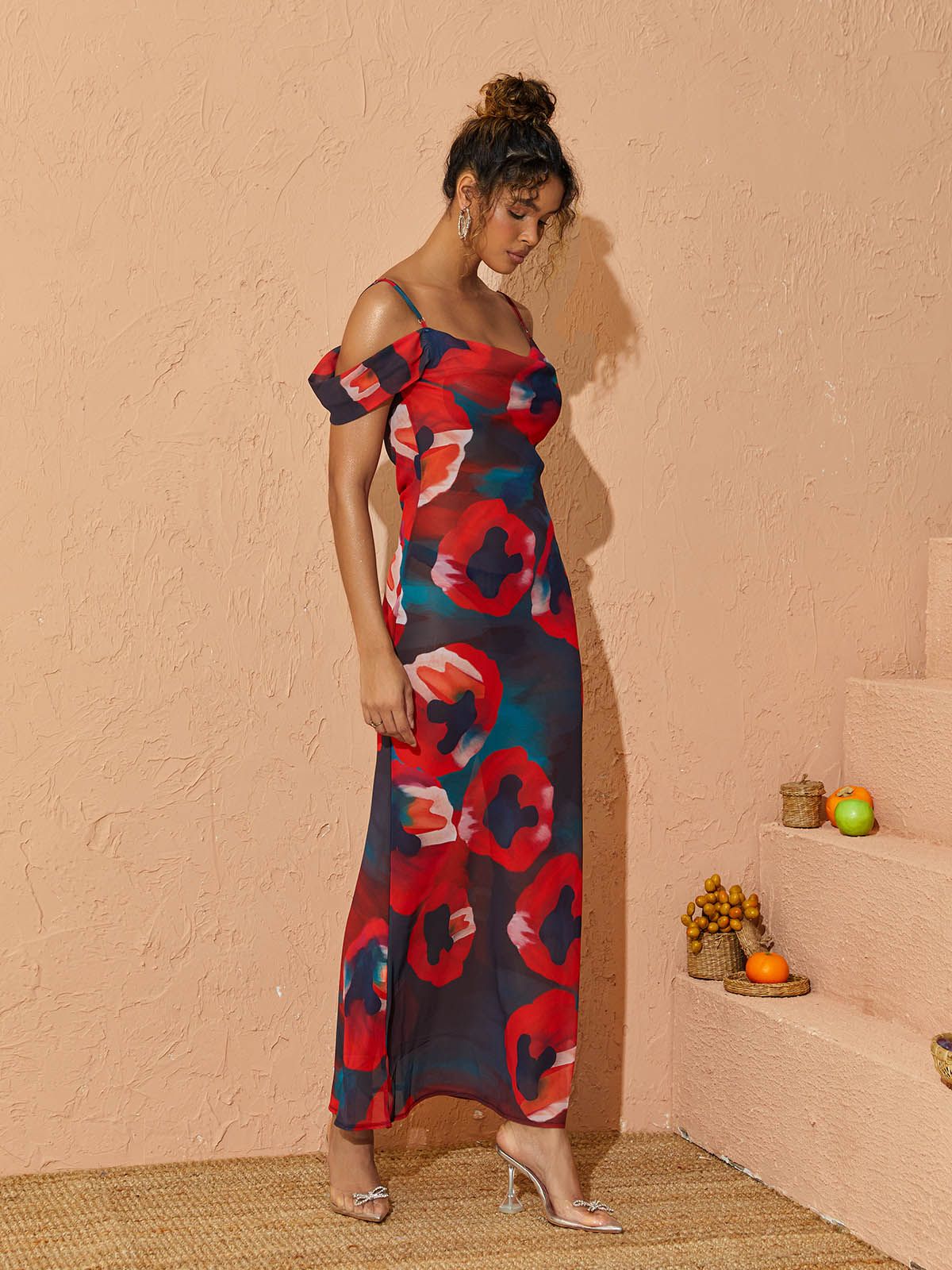Yori Spaghetti Printed Maxi Dress sold by Mew Mews product image thumbnail 4