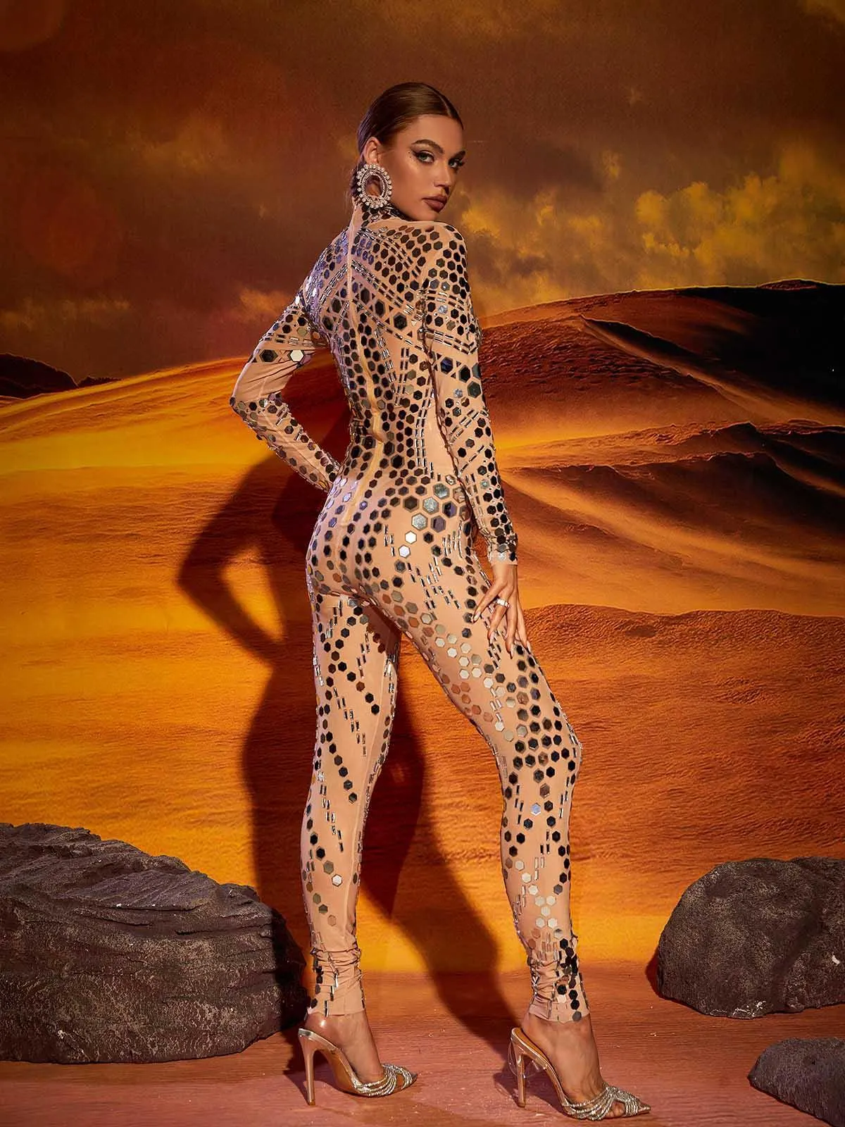 Zoey Embellished Jumpsuit sold by Mew Mews product image thumbnail 4