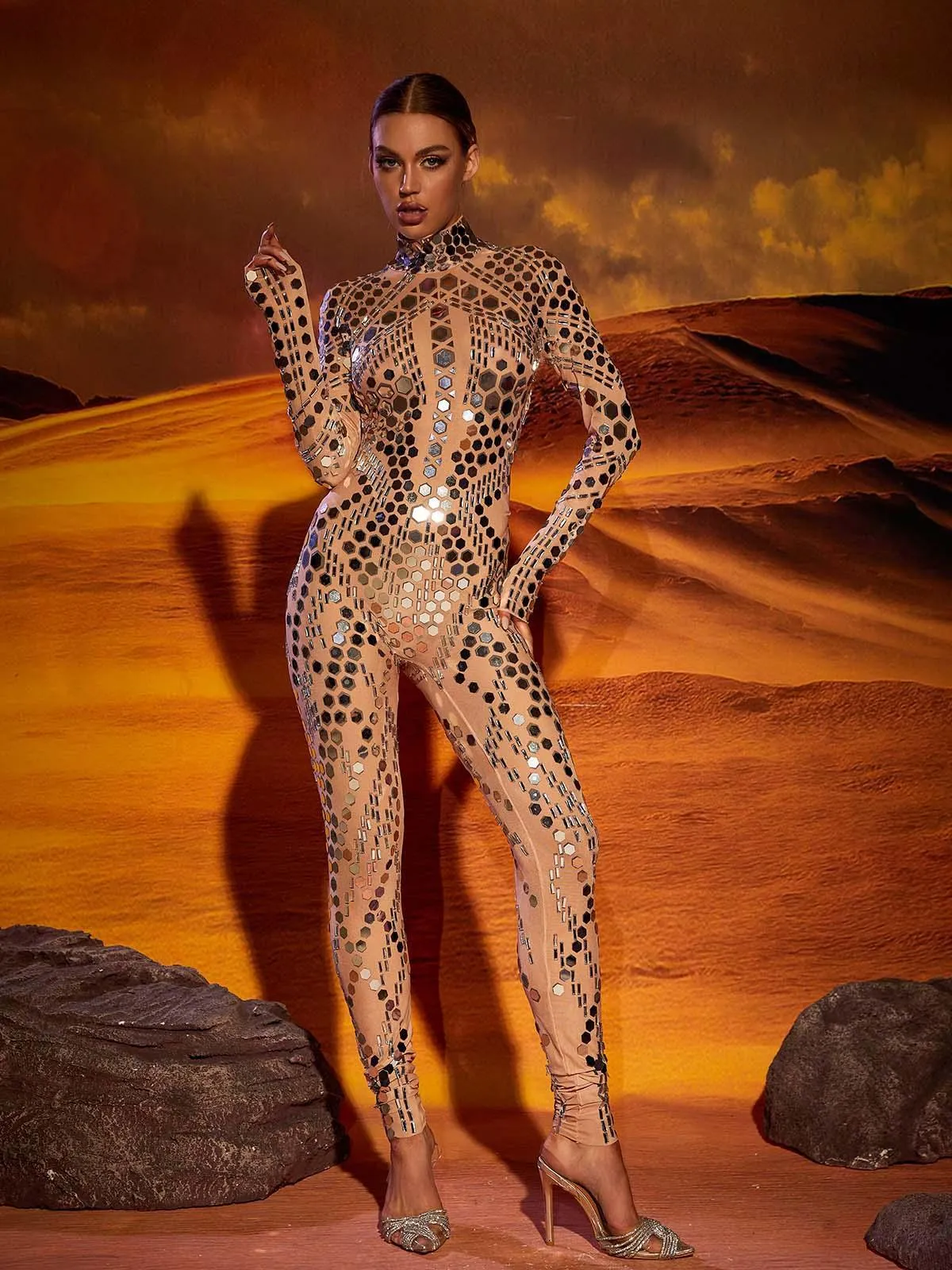 Zoey Embellished Jumpsuit sold by Mew Mews product image thumbnail 3