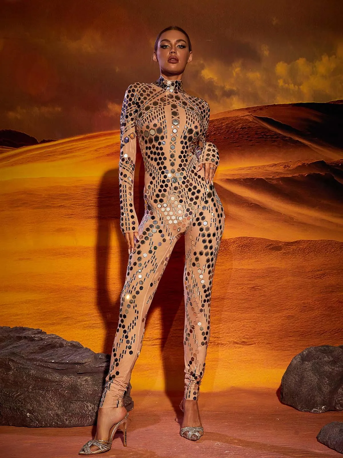 Zoey Embellished Jumpsuit sold by Mew Mews product image thumbnail 5