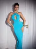 Gidget Halterneck Flower Cutout Maxi Dress sold by Mew Mews
