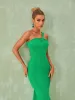 Emi One Shoulder Backless Maxi Dress In Green sold by Mew Mews