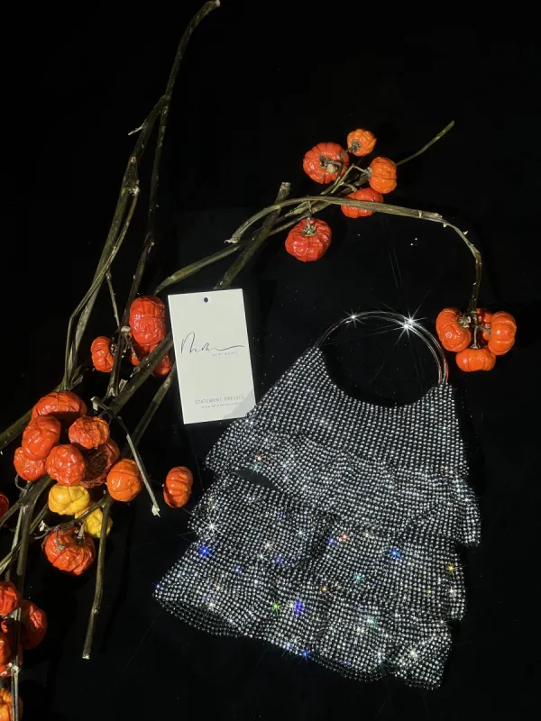 Mildred Layered Embellished Circle Bag made by Mew Mews