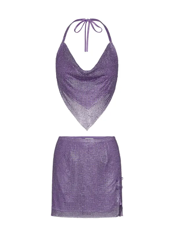 Denise Chainmail Set In Purple sold by Mew Mews