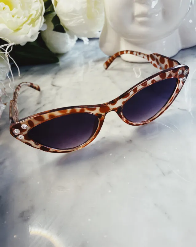 Camille Cat Eye Gem Detail Sunglasses sold by Fearless