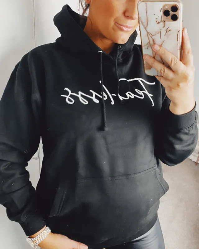 FEARLESS Hoodie Black & white sold by Fearless