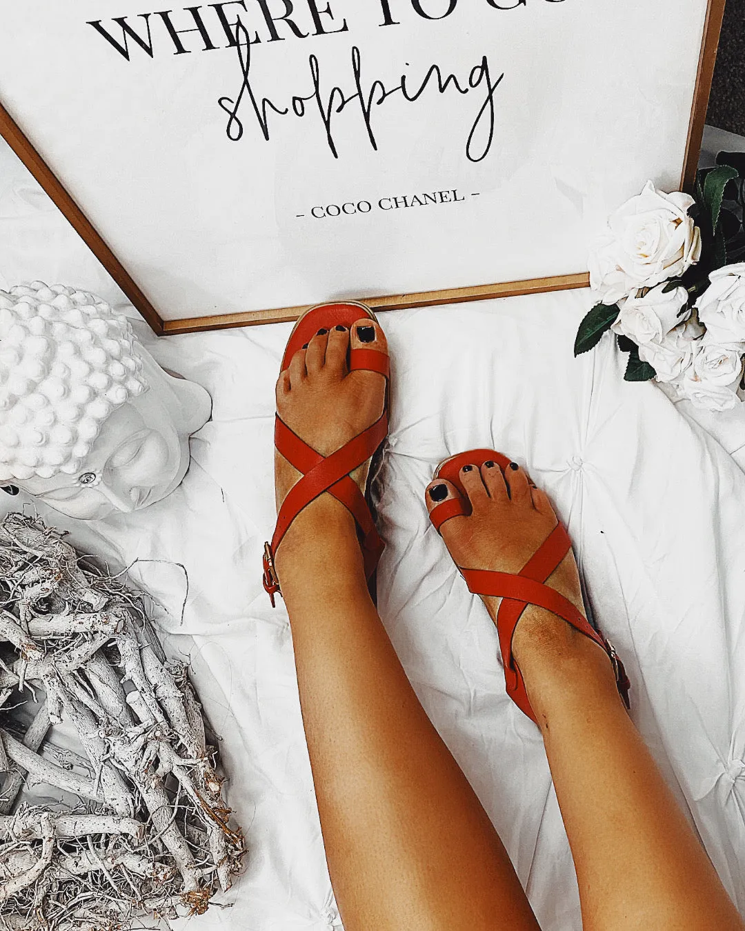 Sloane Sandal Red sold by Fearless