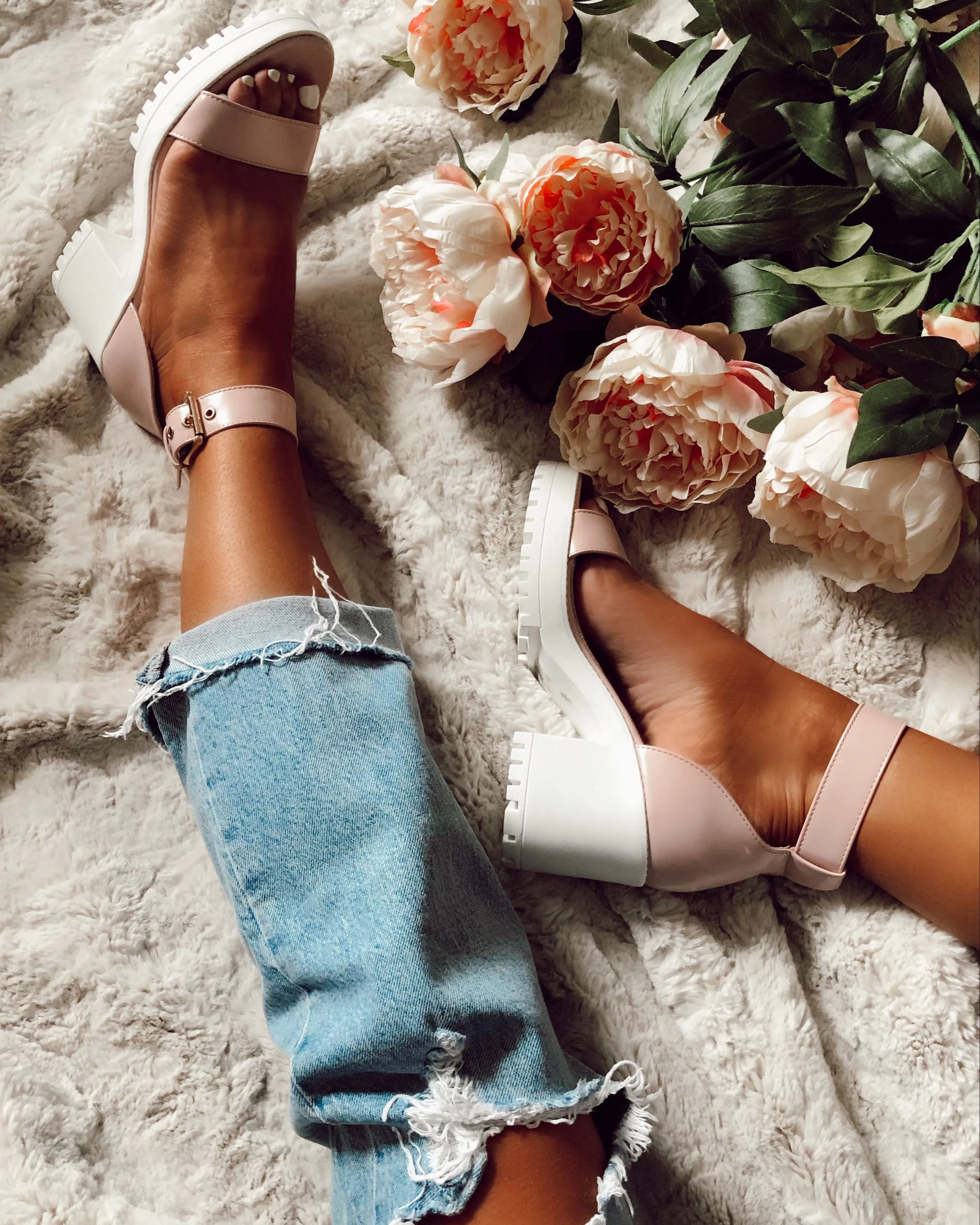 Nude Cleated Heel Chunky Sandal sold by Fearless product image thumbnail 3