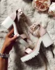 Nude Cleated Heel Chunky Sandal sold by Fearless
