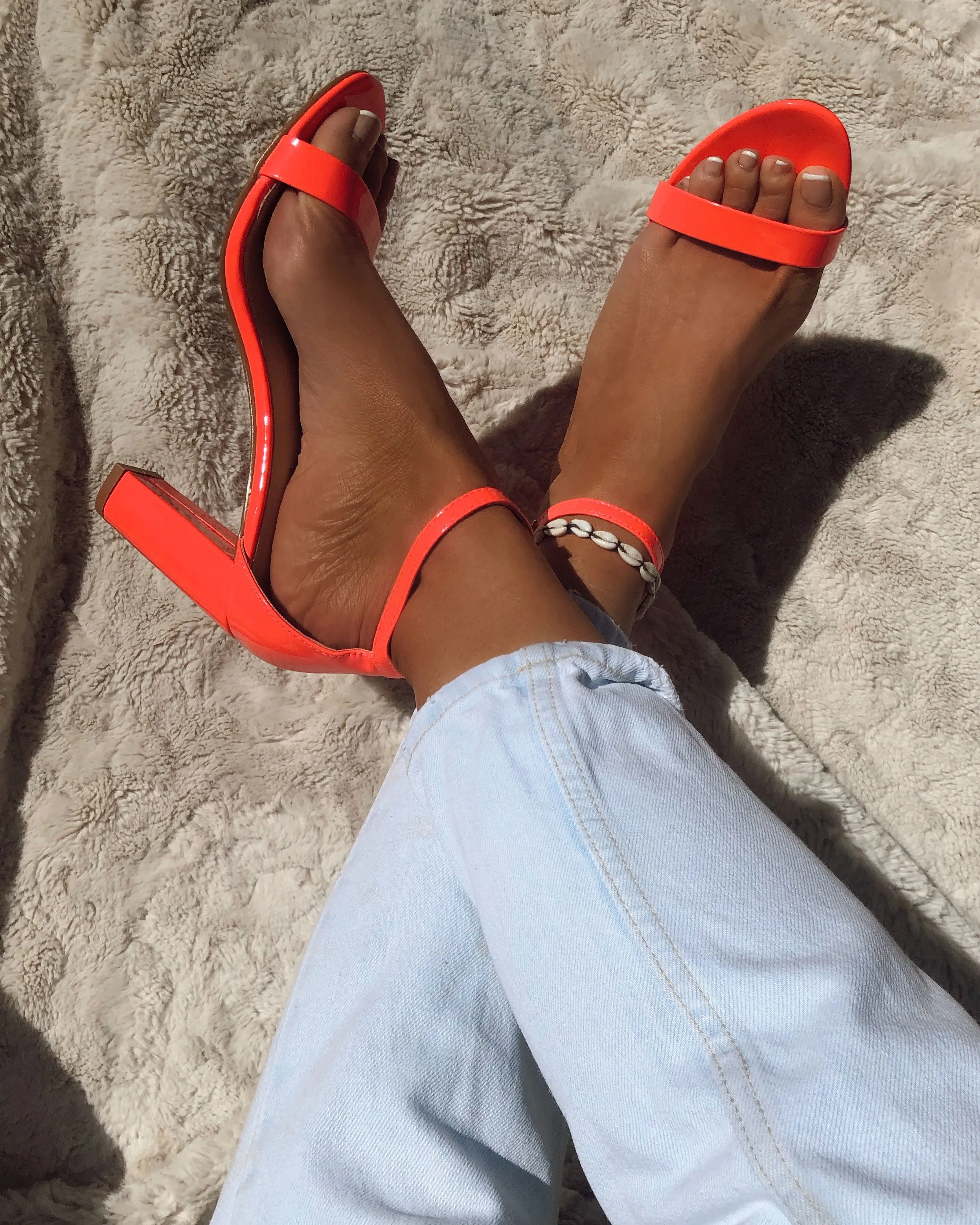 Barely There Block Heel in Neon Pink sold by Fearless product image thumbnail 3