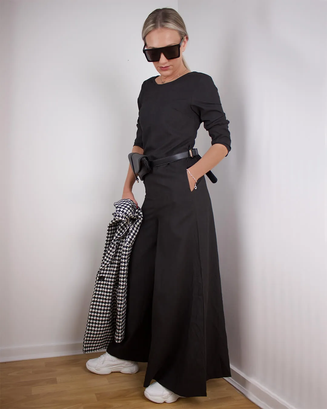 Class Act Wide Leg Jumpsuit in Black sold by Fearless product image thumbnail 3