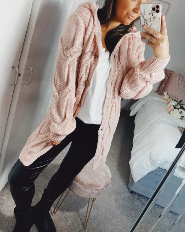 Lexi Cardigan in Pink sold by Fearless