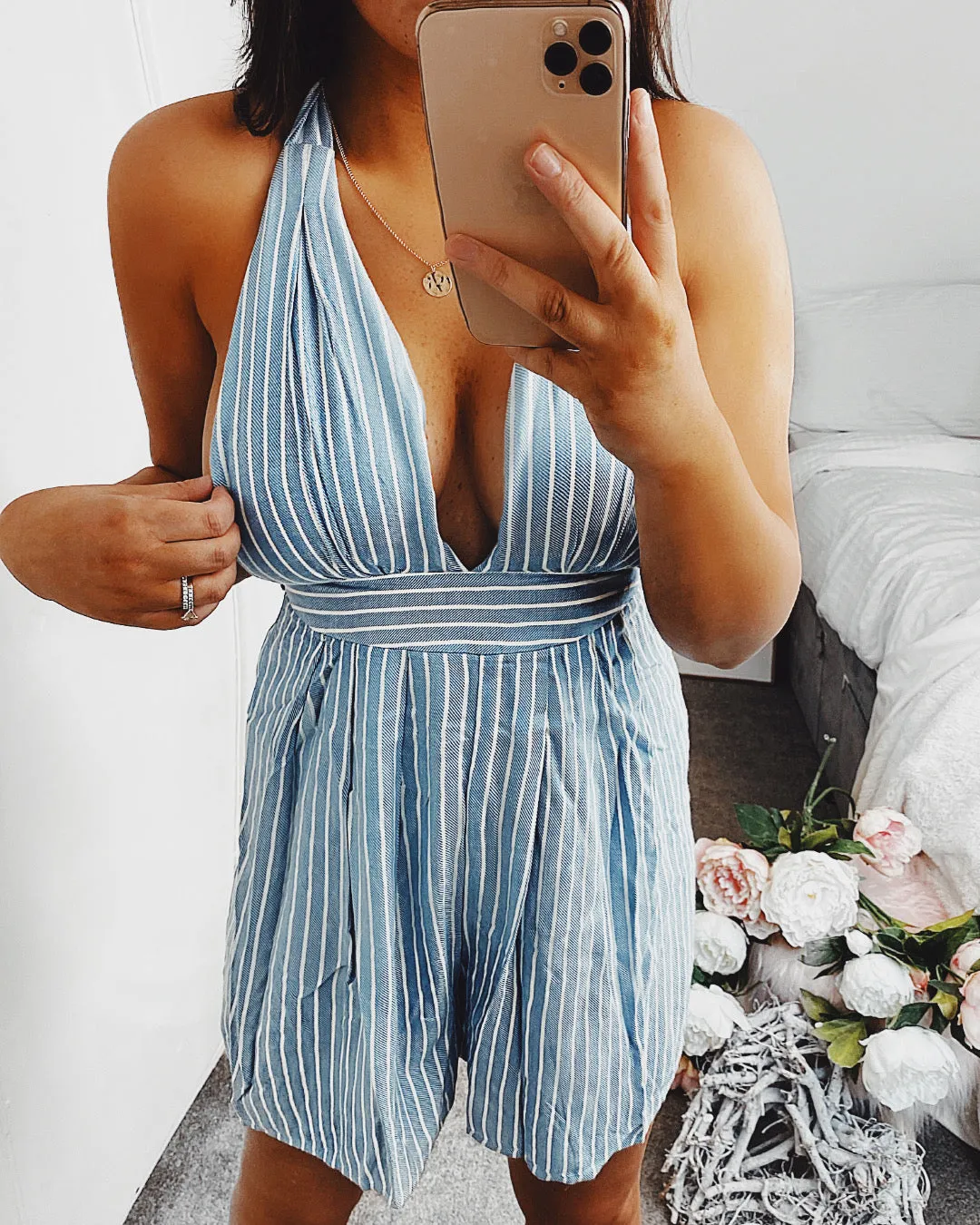 Santorini Playsuit sold by Fearless