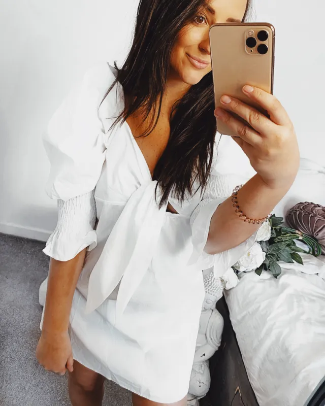 Free As A Bird Dress in White sold by Fearless