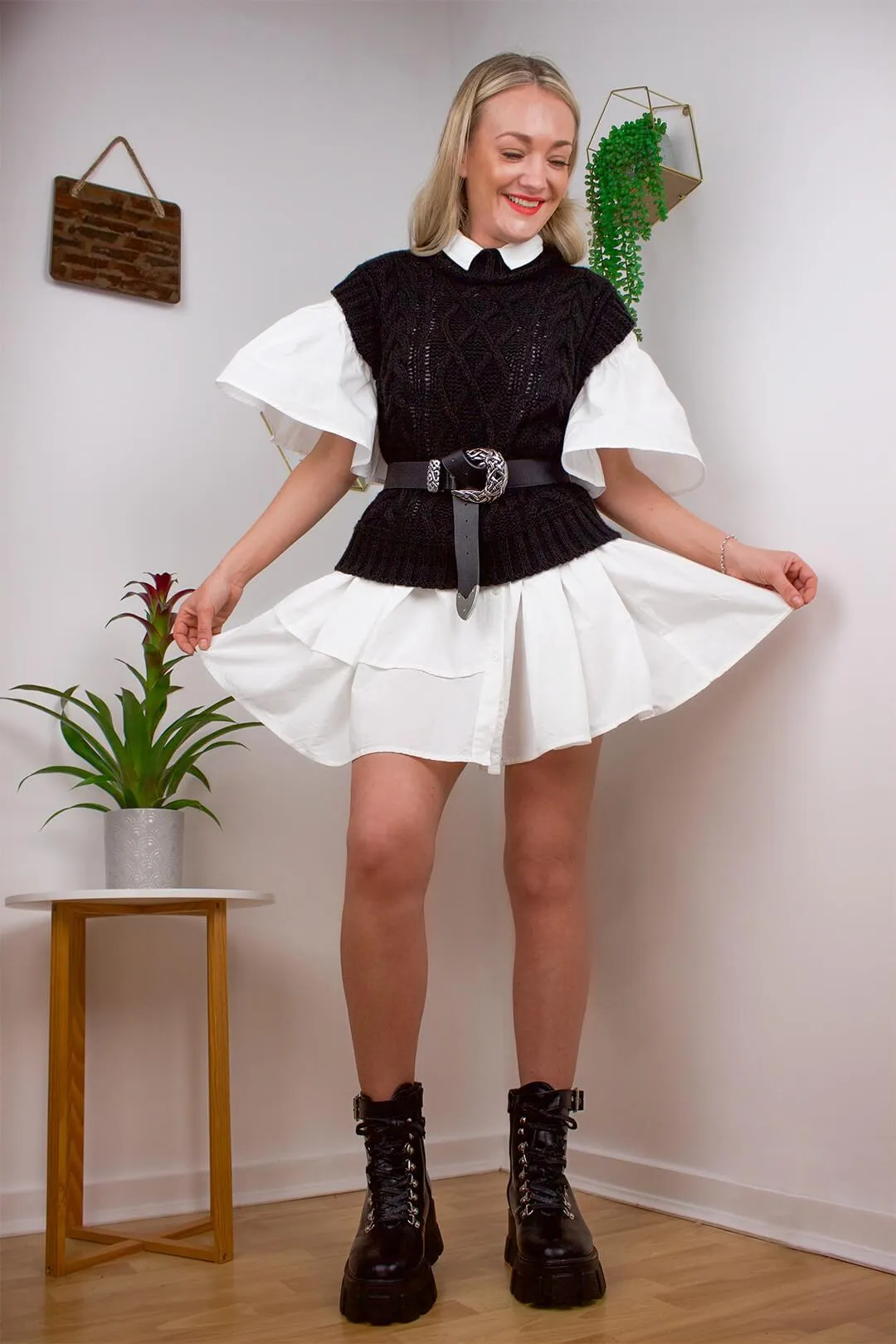 Aspen Knitted Sweater Vest in Black sold by Fearless product image thumbnail 2