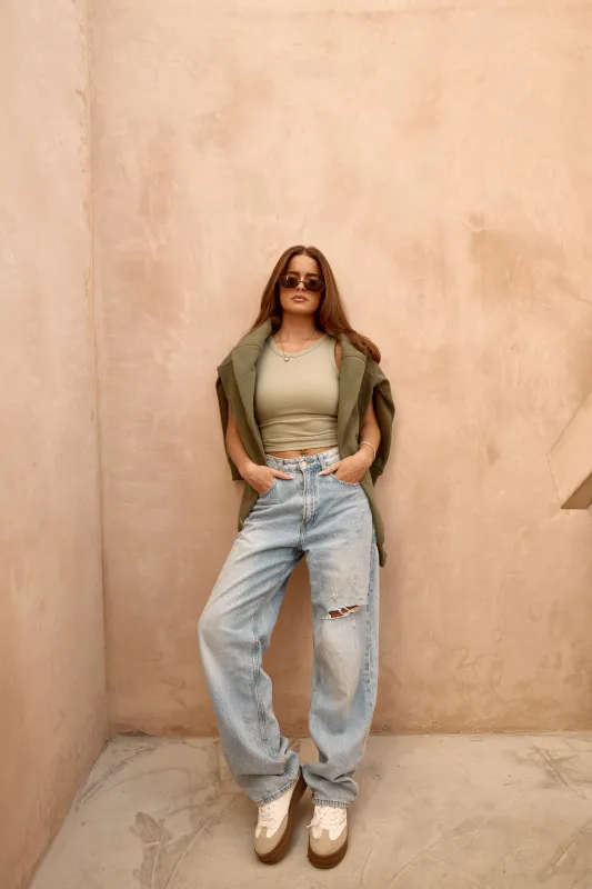 The Hero Hoody in Moss sold by Fearless