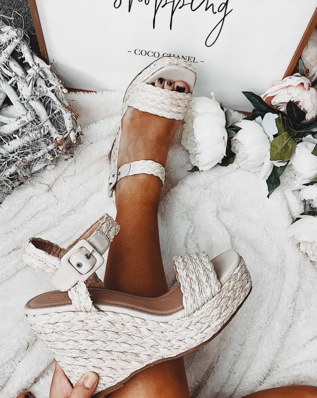 Raffia Brooke Wedge sold by Fearless