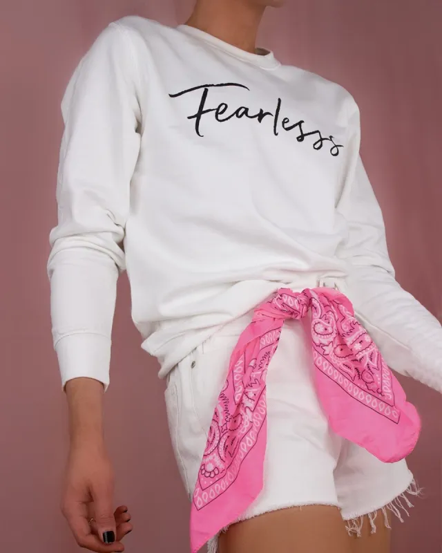 FEARLESS Oversized Sweatshirt in White sold by Fearless