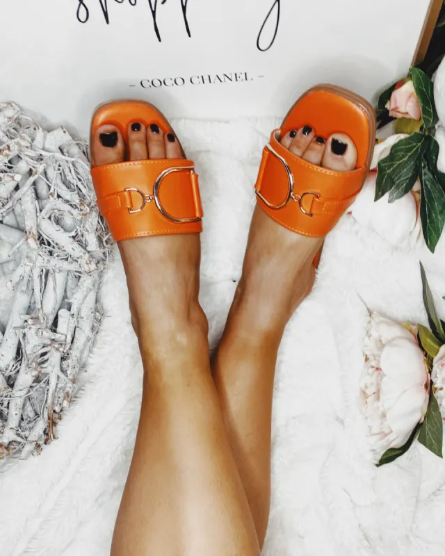Delilah Slider in Orange sold by Fearless