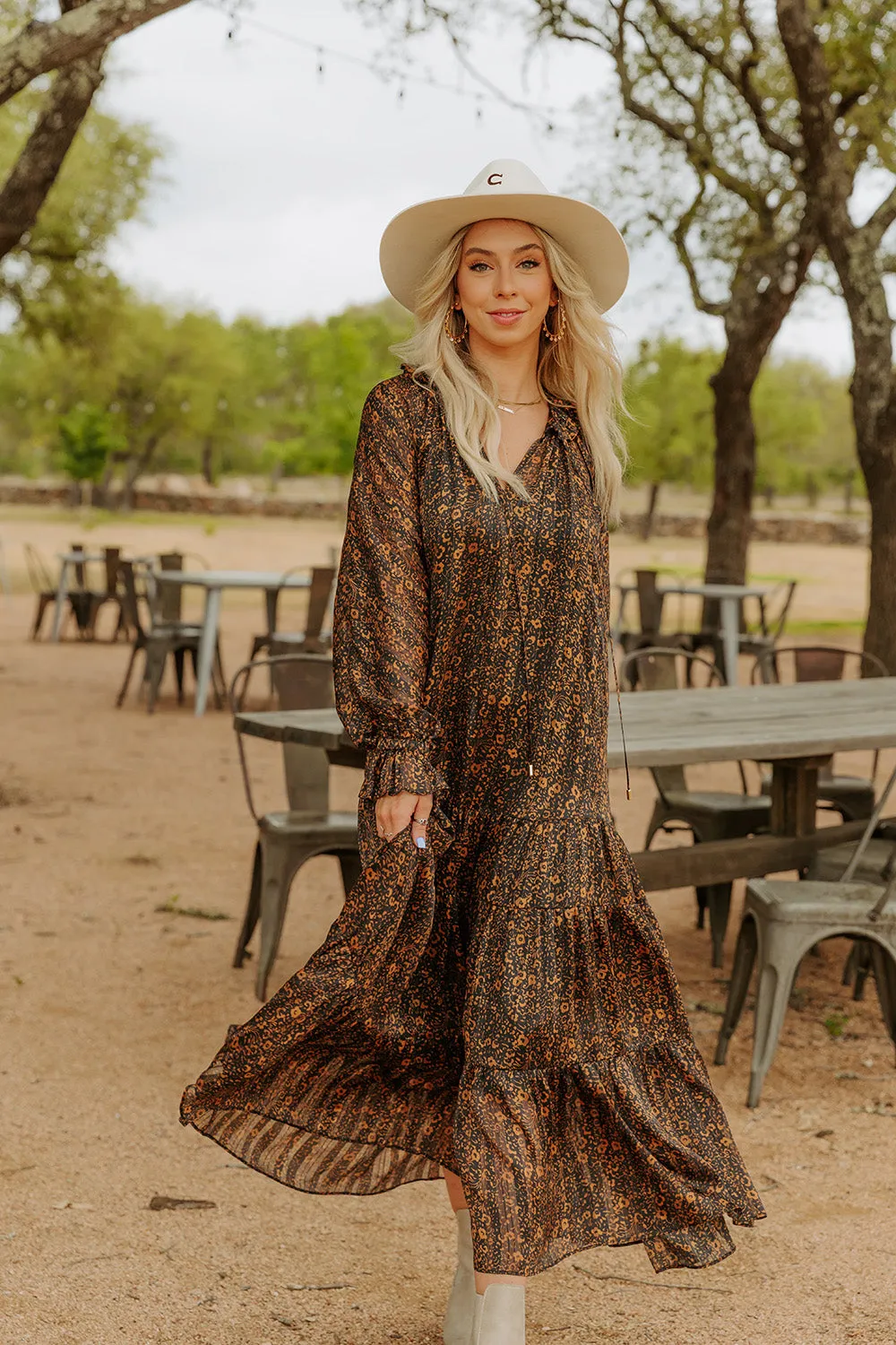 Greta Maxi Dress | Almond sold by Belletique