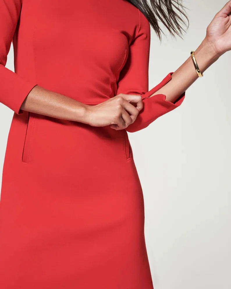 The Perfect A-line 3/4 Sleeve Dress | Spanx True Red sold by Belletique product image thumbnail 3