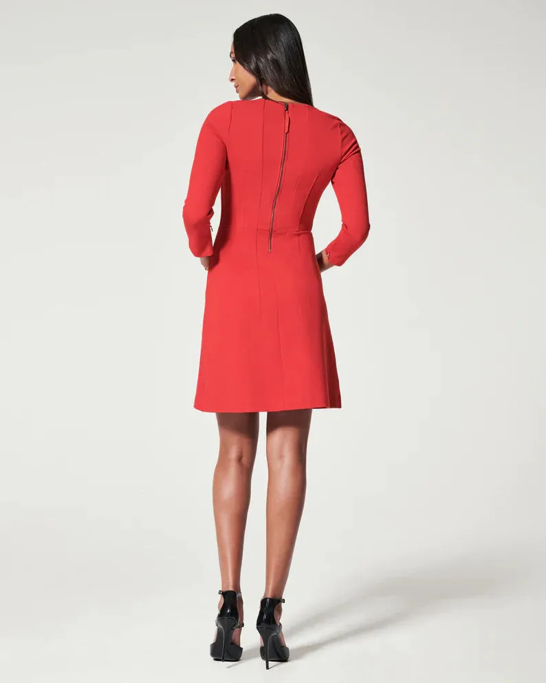 The Perfect A-line 3/4 Sleeve Dress | Spanx True Red sold by Belletique product image thumbnail 2