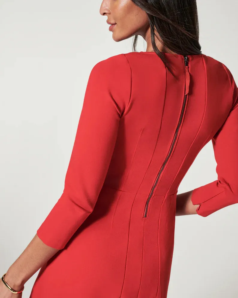 The Perfect A-line 3/4 Sleeve Dress | Spanx True Red sold by Belletique product image thumbnail 5