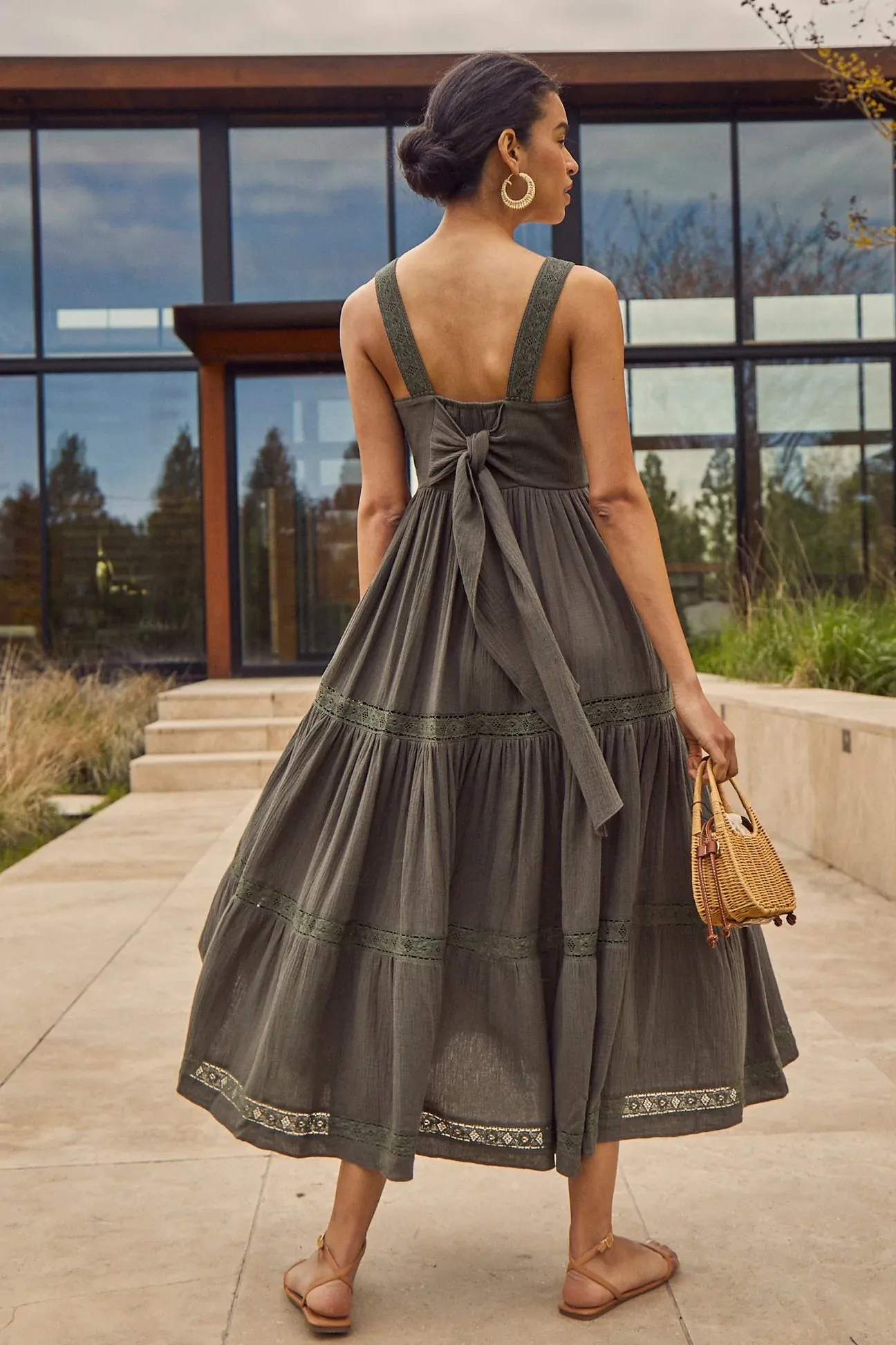 Daniela Dress | Palm Leaf sold by Belletique product image thumbnail 2