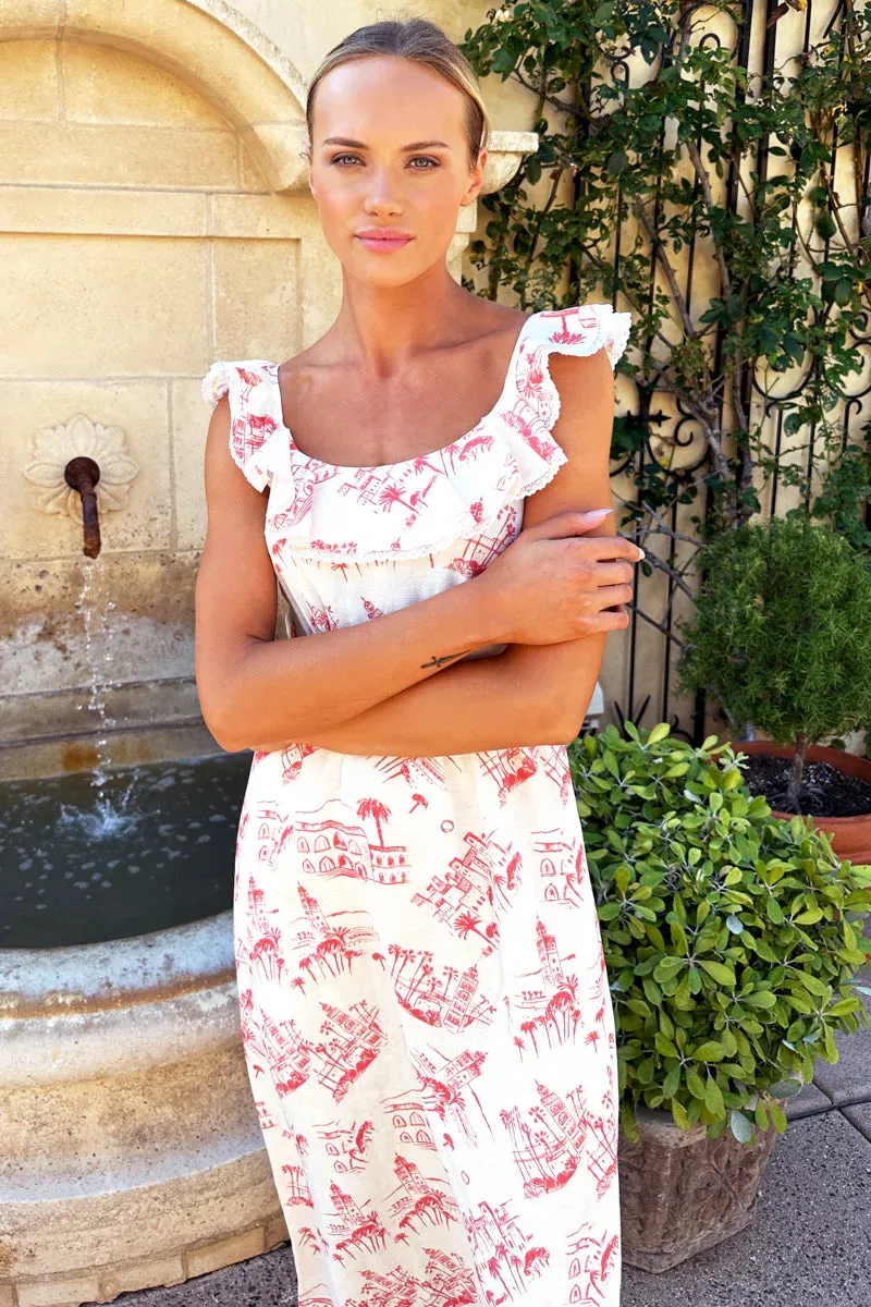 St. Jean Dress | Postcard Linen sold by Belletique product image thumbnail 2