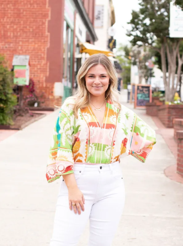 Rainbow Sunset Bodysuit sold by Belletique