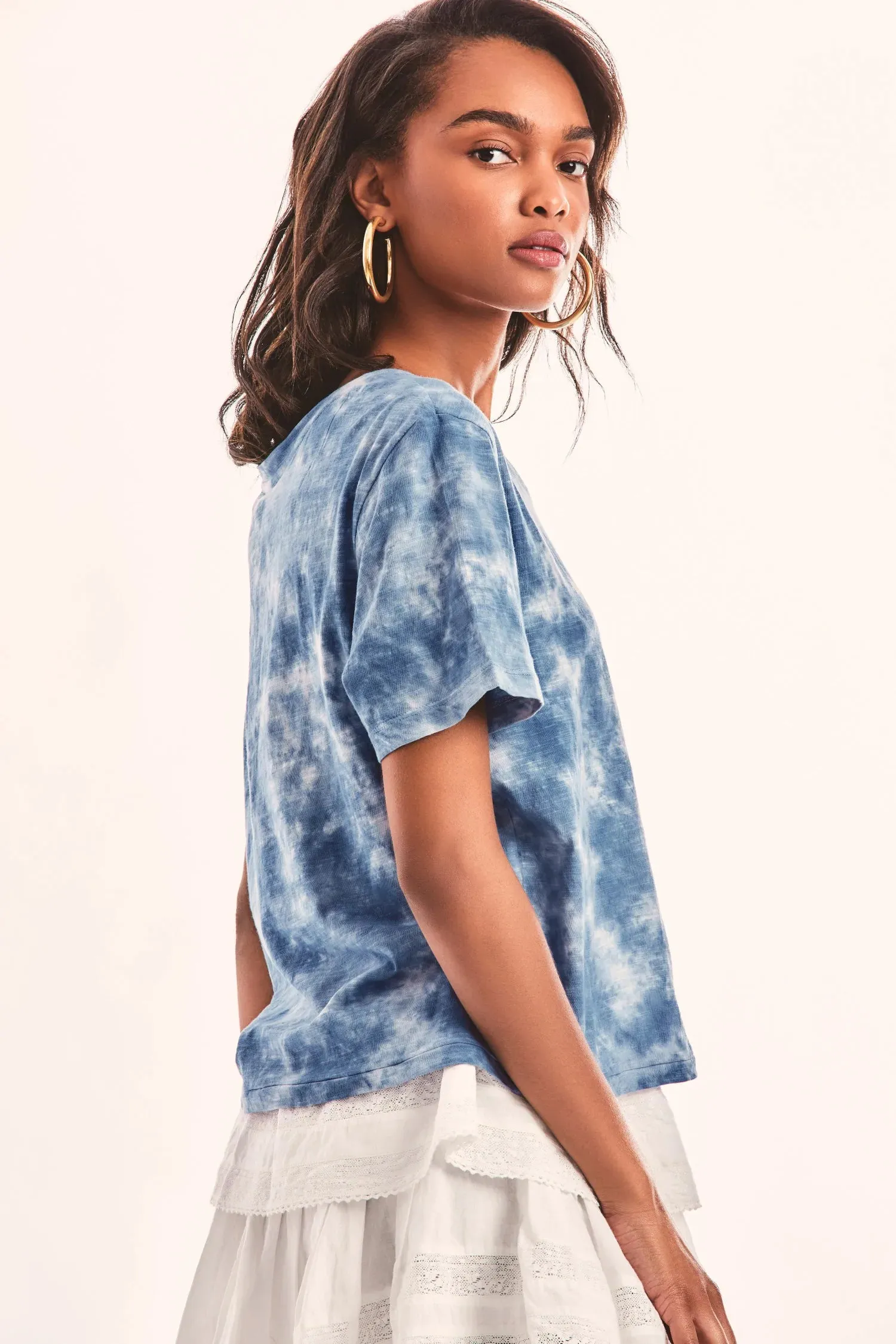 Calix Tee | Indigo Hand Dye sold by Belletique product image thumbnail 3
