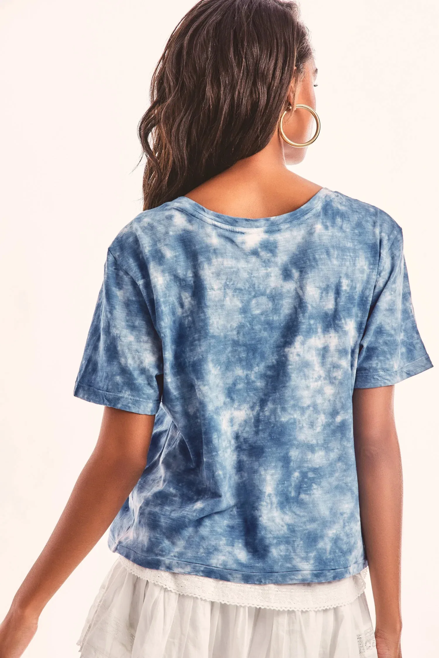 Calix Tee | Indigo Hand Dye sold by Belletique product image thumbnail 4
